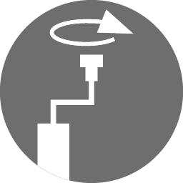 Gire a manivela no topo.