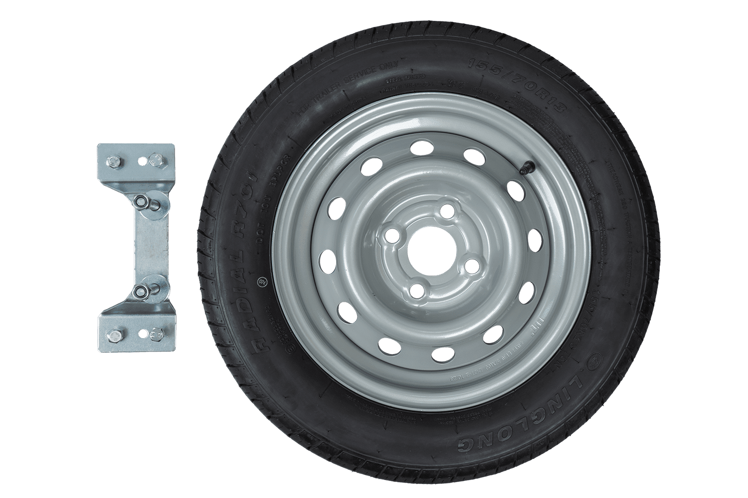 Roda sobressalente para reboque com suporte PNEU LINGLONG 155/70 R13 ...