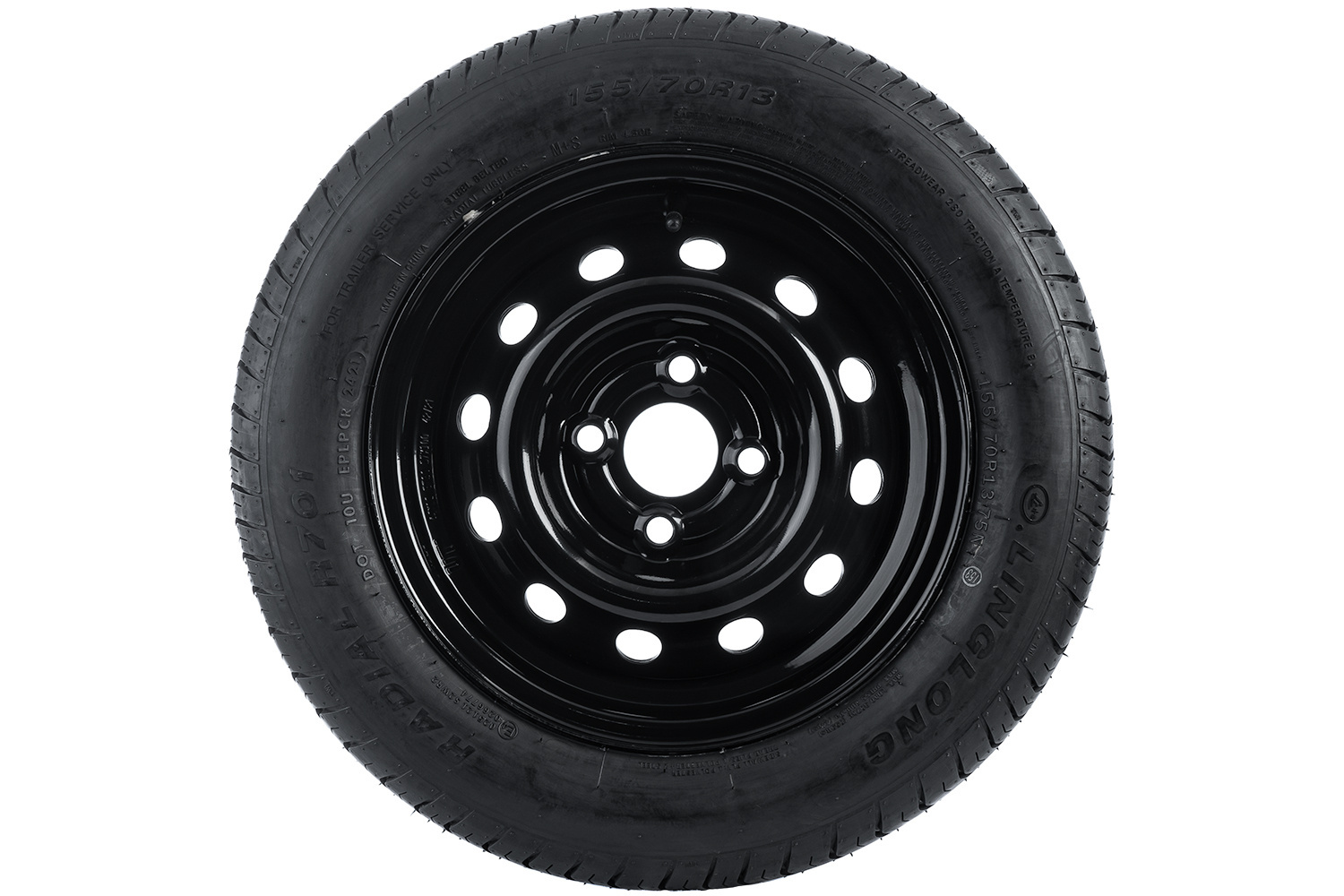 Roda de reboque PNEU LINGLONG 155/70 R13 75N RIM UNITRAILER preto 4Jx13 ...
